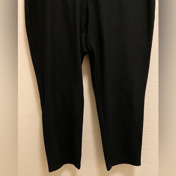 Eileen Fisher Black Straight Leg Pull-On Knit Pant Size PP - Picture 3 of 7